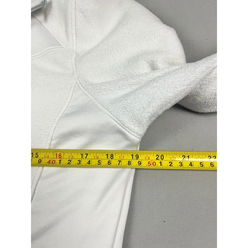 Columbia‎ Womens Small Fleece Full Zip Jacket White Sportswear Lightweight